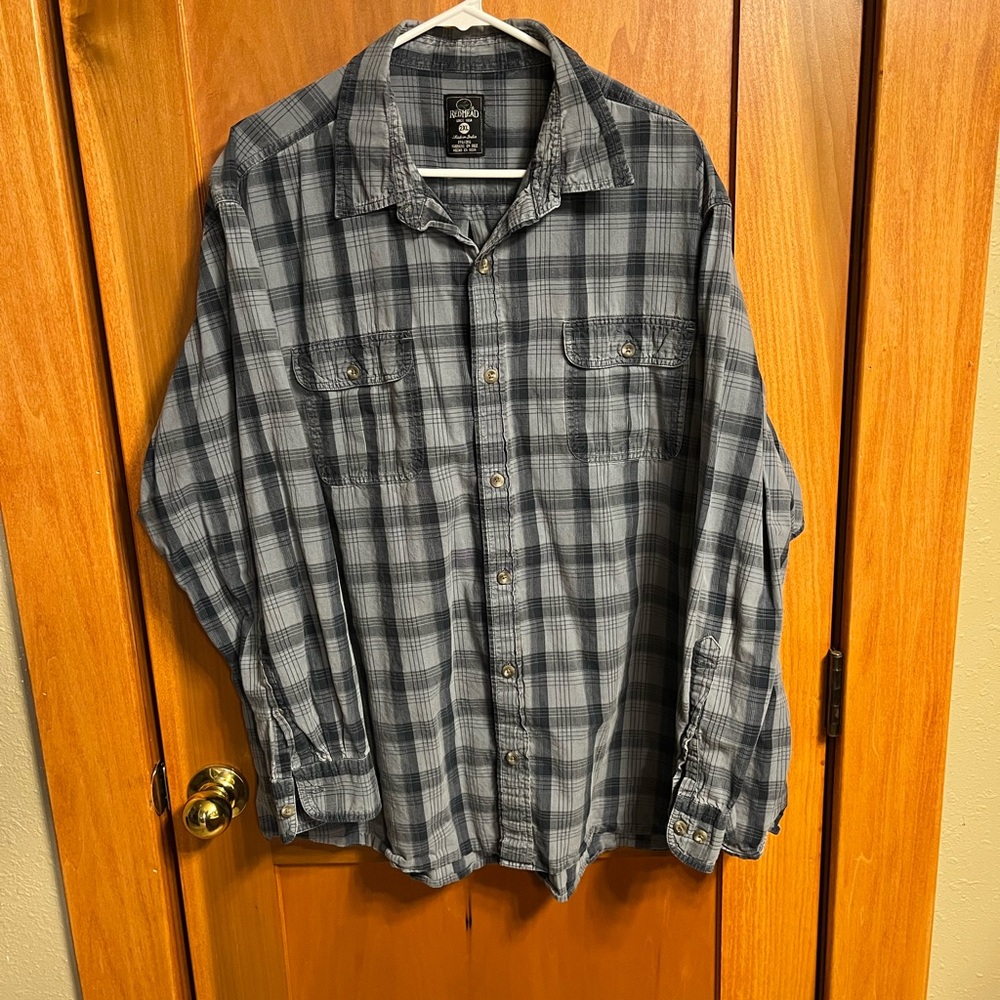RedHead Blue Plaid Shirt